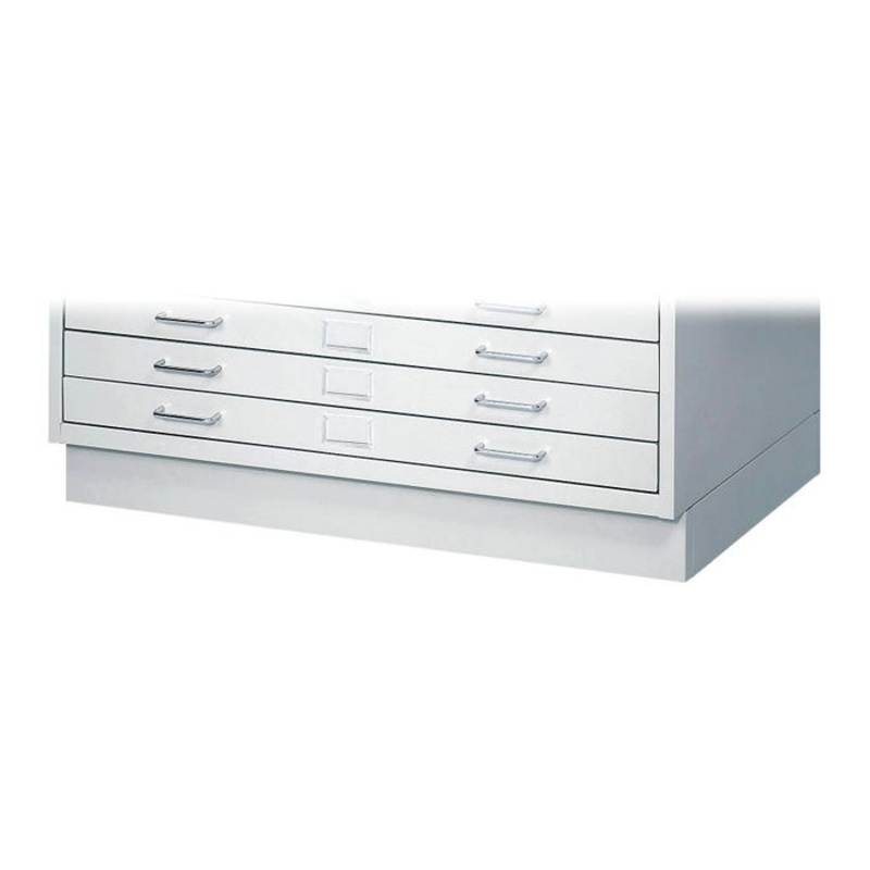 Safco Facil Flat File Cabinet Small Base, 40-1/4 x 24 x 4-3/4 Inches, Light Gray