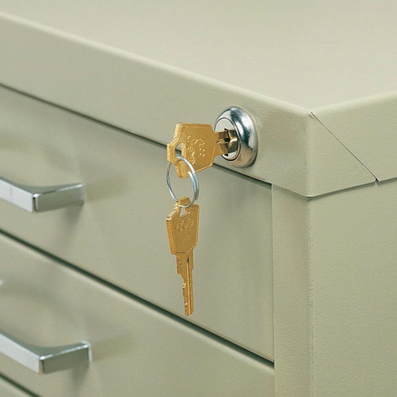 Safco Field Installable Lock Kit, for Use with Drawer Steel Flat Files
