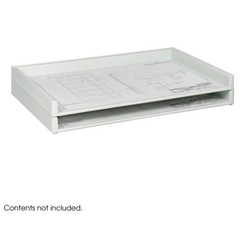 Safco Large Giant Stacking Tray, 45-1/4 x 34 x 3 Inches, Set of 2