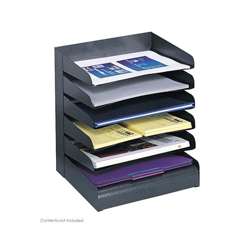 Safco Steel Desk Tray Sorter, 6-Tiers, 12 x 9-1/2 x 13-1/4 Inches, Black