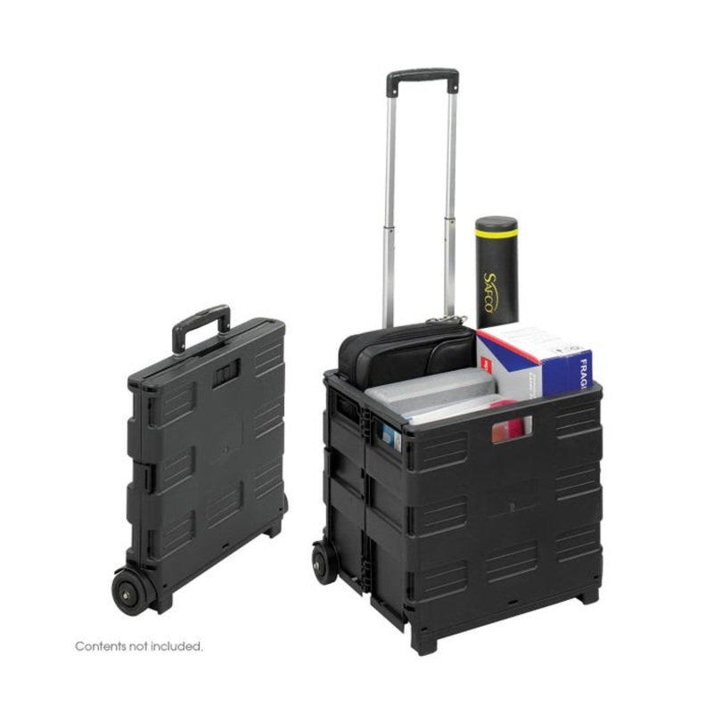 Safco Stow Away Crate, 50 Pound Capacity, Black