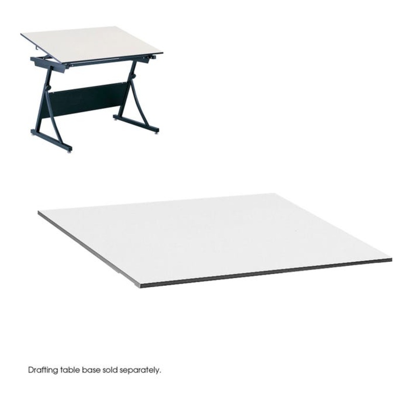 Safco Tabletop, 60 X 37-1/2 in, Melamine, White, for Use with Drafting Table