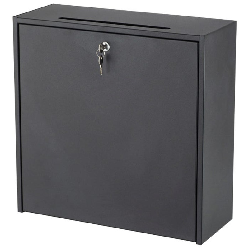 Safco Wall-mounted Interoffice Locking Mailbox — Mailbox with Lock, Wall-mounted, f/Interoffice, 18 x 7-1/4 x 18 Inches, BK