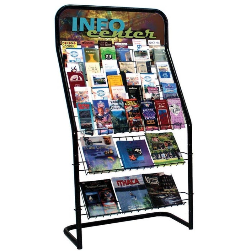 R-Wireworks Info Center Display, 32-1/2 x 18 x 60-1/2 Inches, Black