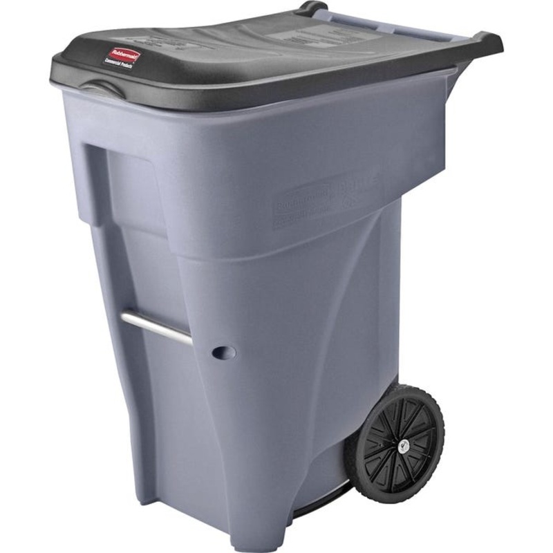 Rubbermaid Brute Roll-Out Container, 65 Gallon, Gray