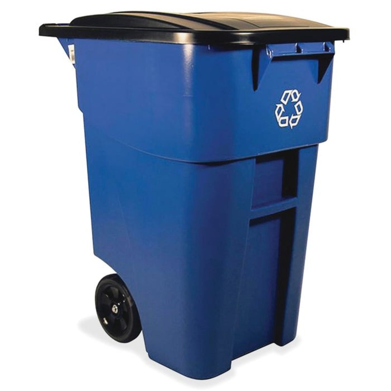 Rubbermaid Commercial Brute Recycling Rollout Container, Blue