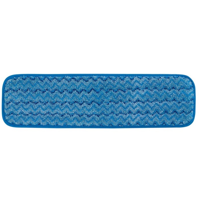 Rubbermaid Commercial HYGEN Microfiber Wet Pad Refill, 18 Inches, Blue