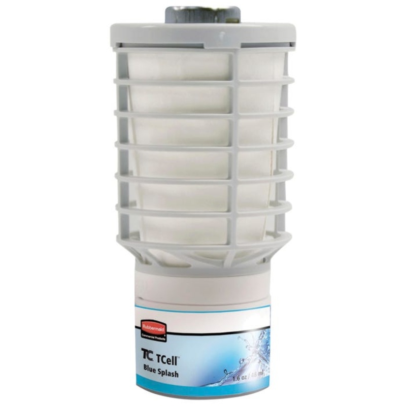 Rubbermaid Commercial TCell Ordor Control Dispenser Refill, 1.6 Fluid Ounces, Blue Splash Scent