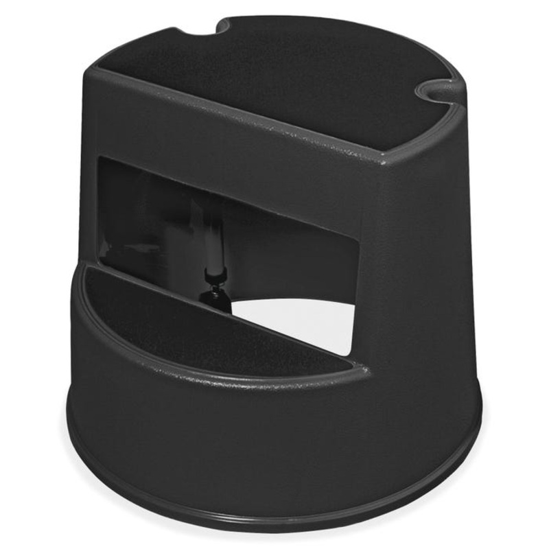 Rubbermaid Rolling Anti-Skid Step Stool, Plastic, Black