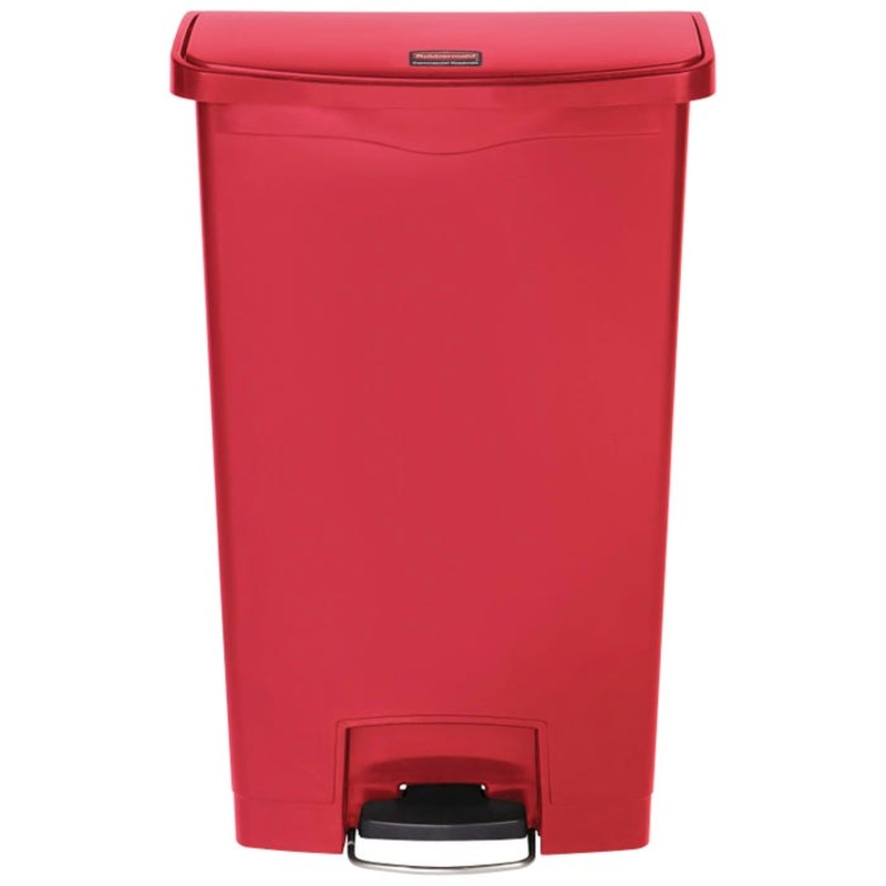 Rubbermaid Slim Jim Step-On Container, 18 Gallon, Red