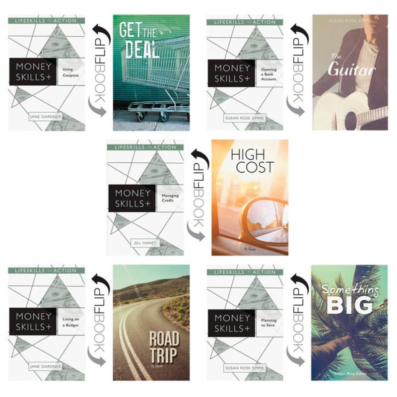 Saddleback Educational Publishing Money Skills Sample Flipbook Set Sample Book Set, Grades 9 to 12