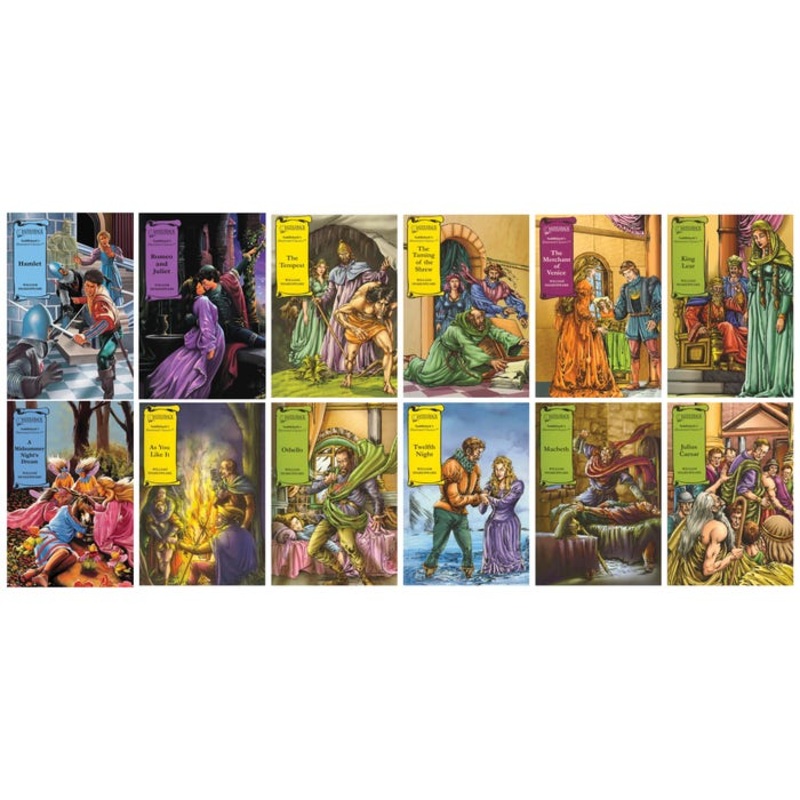 Saddleback Graphic Shakespeare Book Set, Paperback, Grade 5 to 12, Set of 12