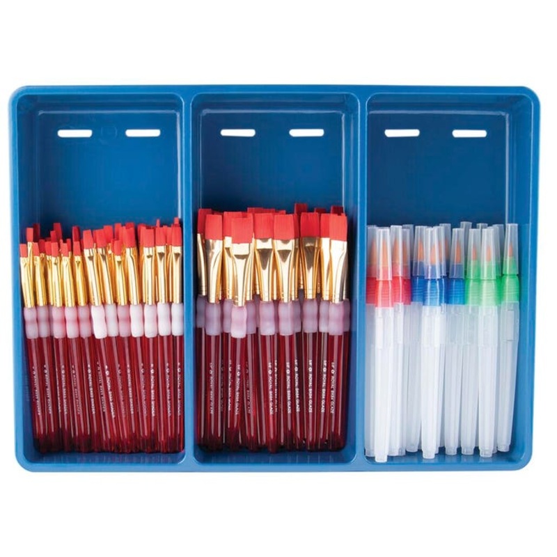 Royal & Langnickel Big Kid's Choice Classroom Brush Set, Flat Type, Assorted Sizes, Set of 90