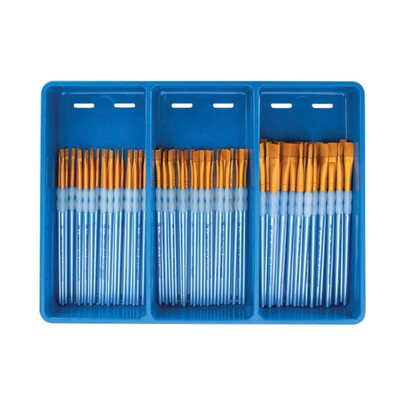 Royal & Langnickel Scholastic Choice Gold Taklon Brush Set, Set of 72