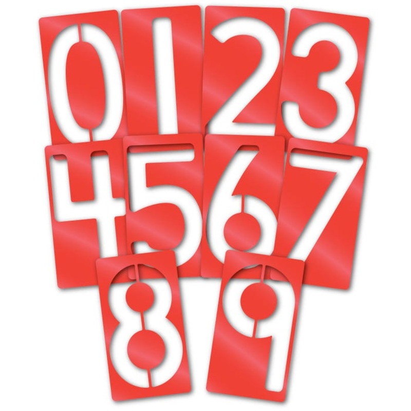 Roylco Big Number Stencils, 5 x 9 Inches, Set of 10