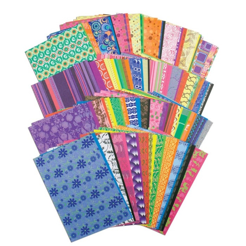 Roylco Decorative Hues Paper, 8-1/2 x 5-1/2 Inches, Pack of 192
