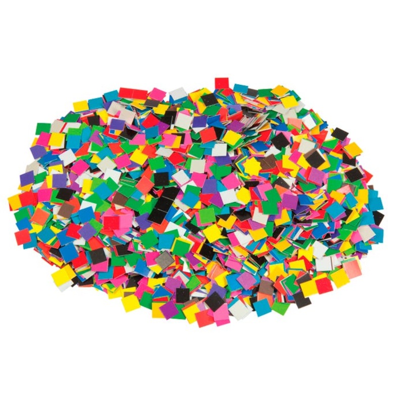 Roylco Double Color Mosaic Squares, 10000 Pieces