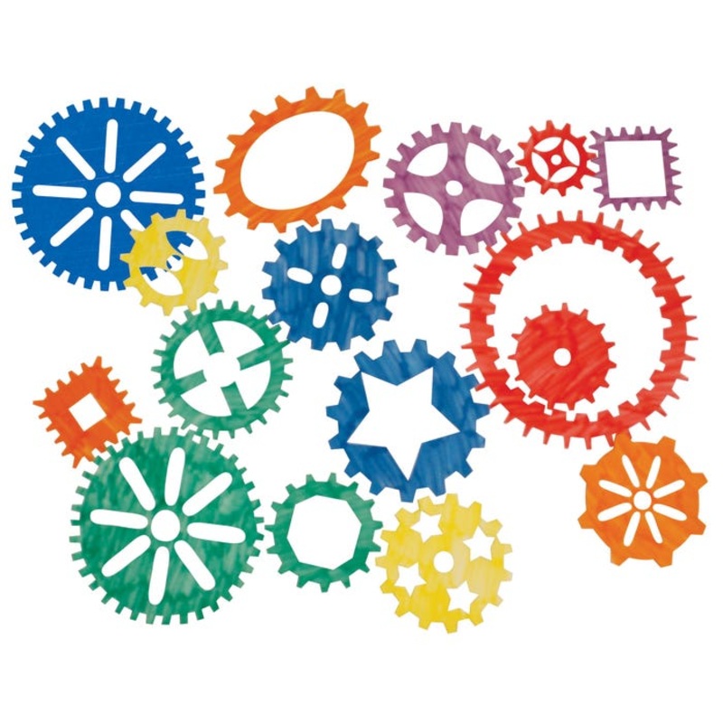 Roylco Gears Stencils, Assorted Sizes, Set of 15