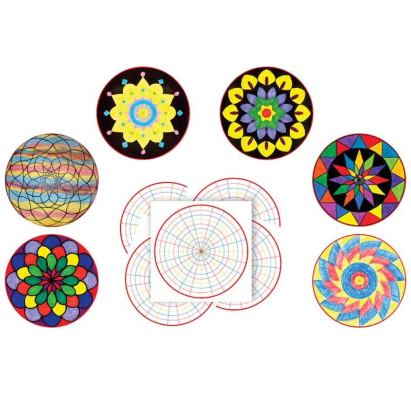 Roylco Make-a-Mandala Paper, Assorted Colors, 36 Sheets