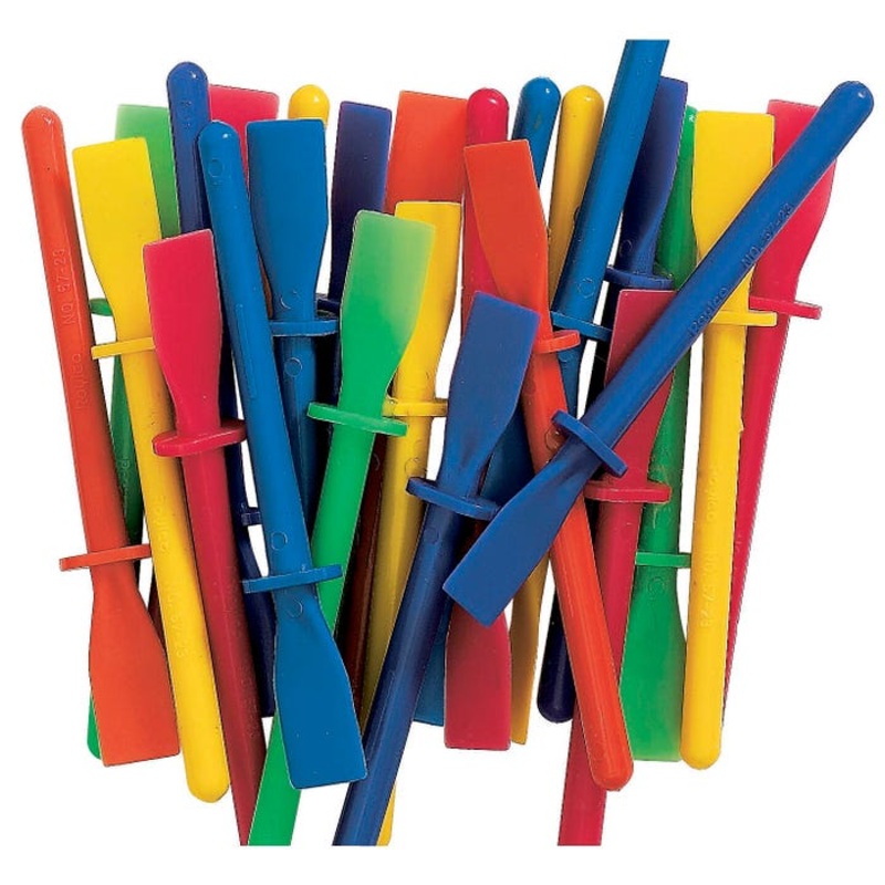 Roylco Paste and Glue Spreaders, 4 Inches Long, Assorted Colors, Pack of 10