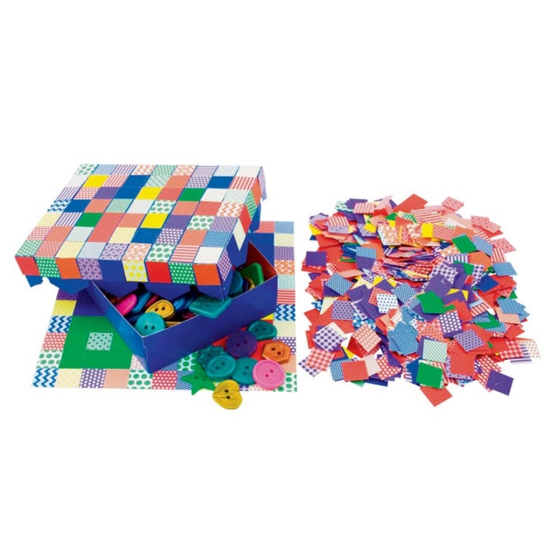 Roylco Petite Square Mosaic Tile Paper, 3/4 x 3/4 Inches, Pack of 2000