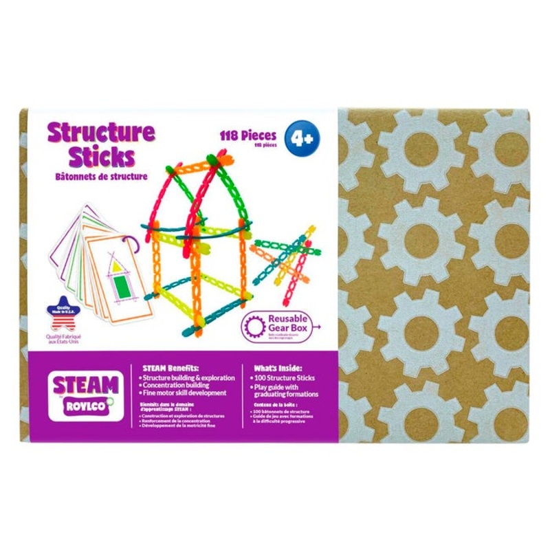 Roylco Structure Sticks, 100 Sticks