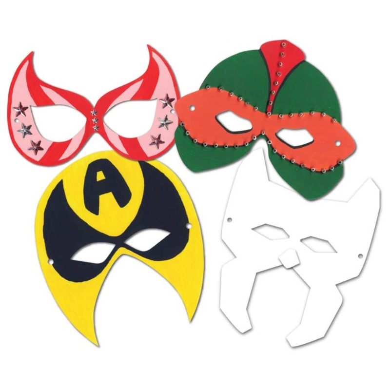 Roylco Superhero Masks, Set of 24