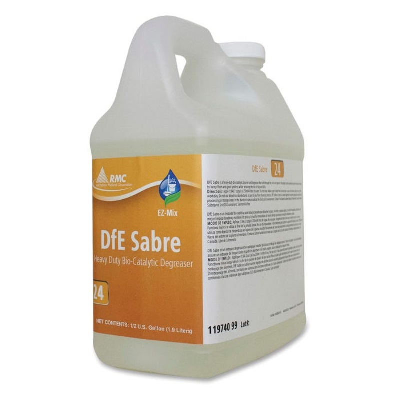 RMC DfE Sabre Bio-Catalytic Degreaser, 1/2 Gallon, Pack of 4
