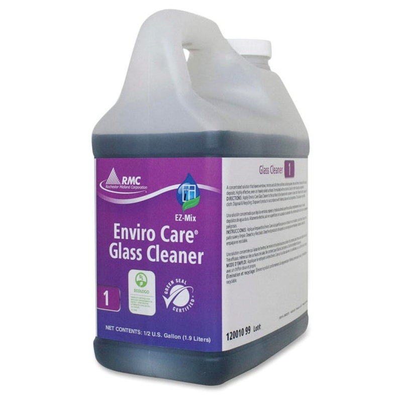 RMC Enviro Care Glass Cleaner, Non-Streaking, 1.9L, Purple, Pack of 4