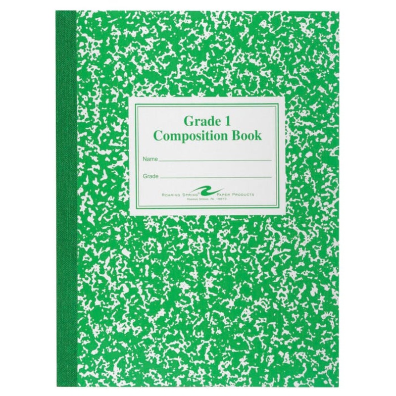 Roaring Spring Primary Composition Book, 9-3/4 x 7-3/4 Inches, 50 Sheets, Green