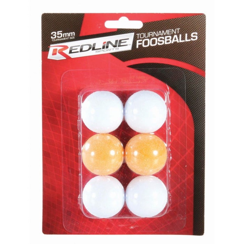 Foosballs, 35mm, Set of 6, Orange and White