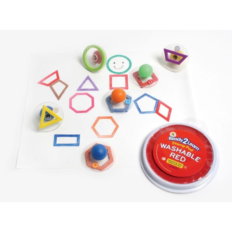 Ready2Learn Giant Geometric Shapes Outlines Stamps, 3 Inches, Set of 10