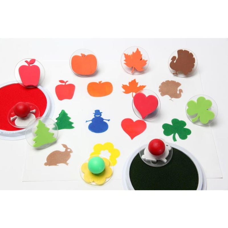 Ready2Learn Giant Holiday Stamps, 3 Inches, Set of 10