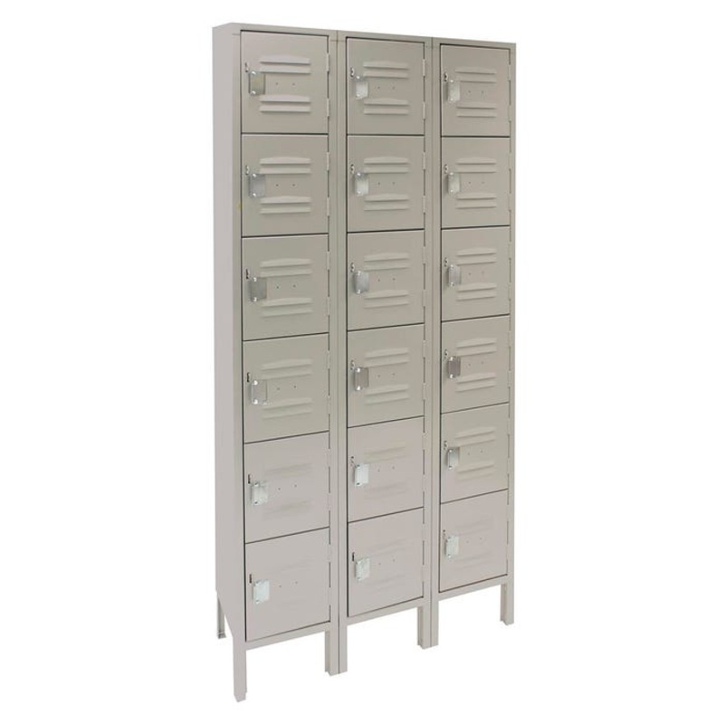Republic Qwik-Ship 6-Hi Box Lockers, 3 Wide