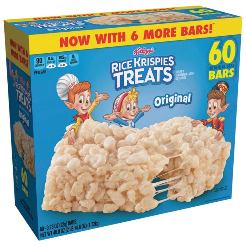Rice Krispies Treats Original Marshmallow Squares, Carton of 60 Bars