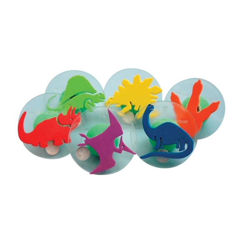 Center Enterprises Giant Dinosaurs Stamp Set with Storage Case, 3 Inch, Set of 6