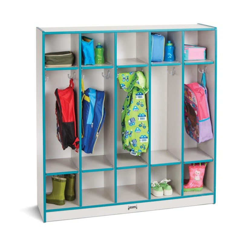 Jonti-Craft Rainbow Accents 5-Section Coat Locker