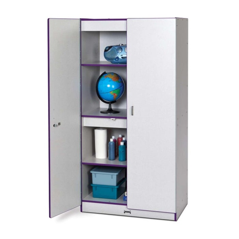 Jonti-Craft Rainbow Accents Deluxe Classroom Closet, 36 x 24 x 72 Inches