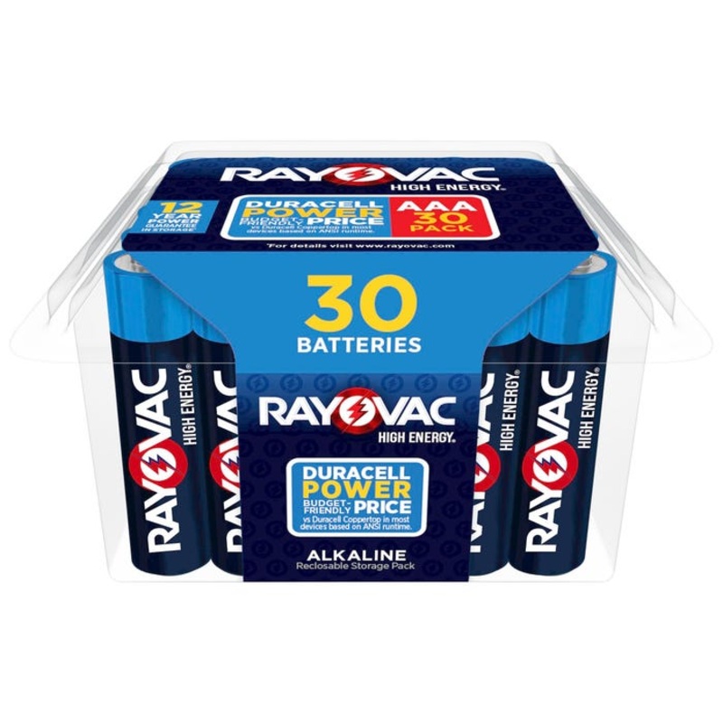 Rayovac Fusion Alkaline AAA Batteries, Pack of 30