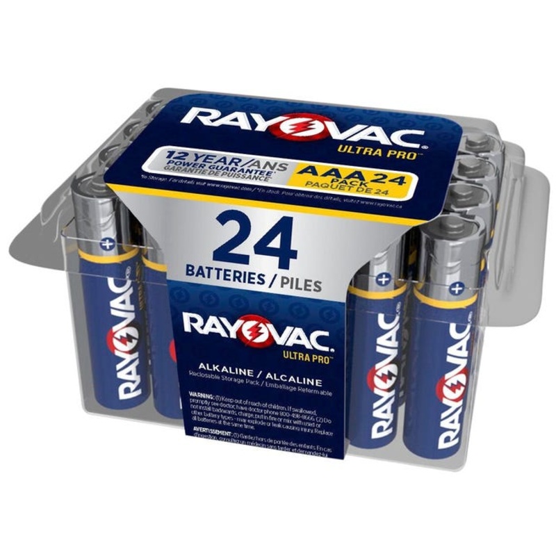 Rayovac Ultra Pro Alkaline AAA Batteries, Pack of 24