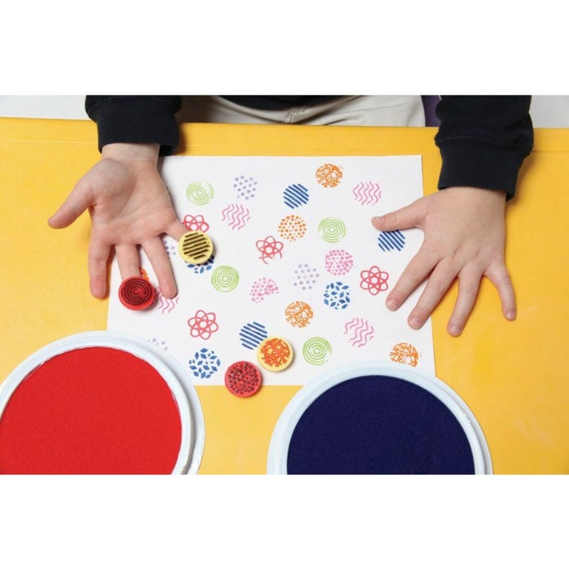 Ready2Learn Assorted Finger Printer Set, 1-1/2 in, Set of 8