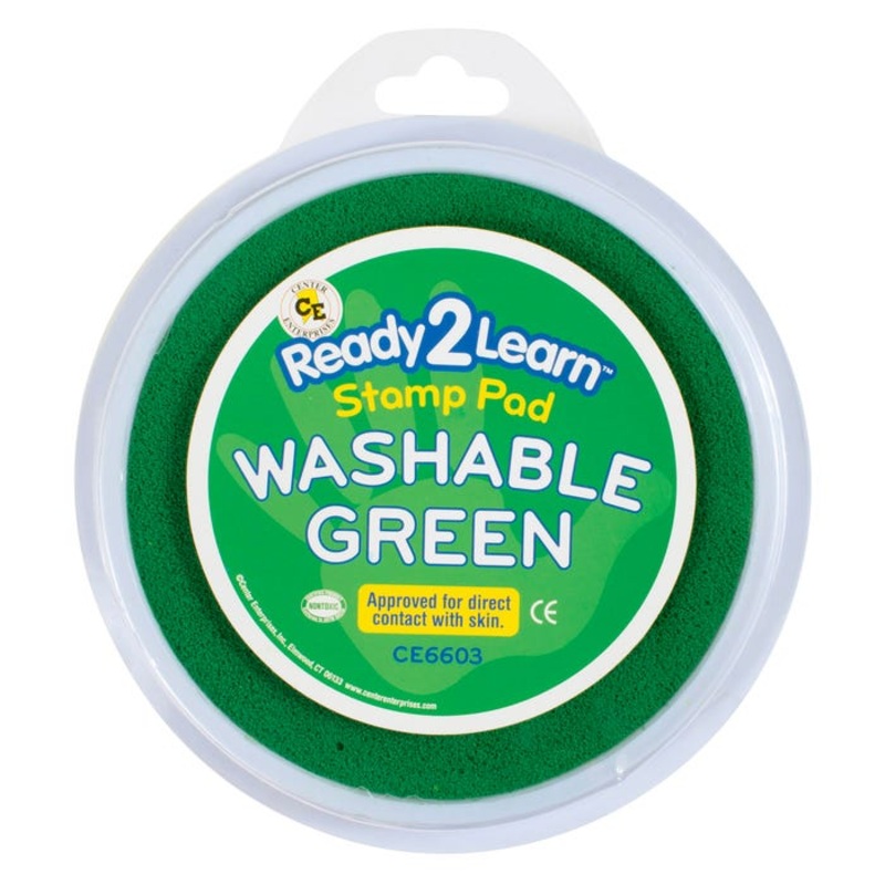 Ready2Learn Jumbo Washable Stamp Pad, 6 Inch Diameter, Green