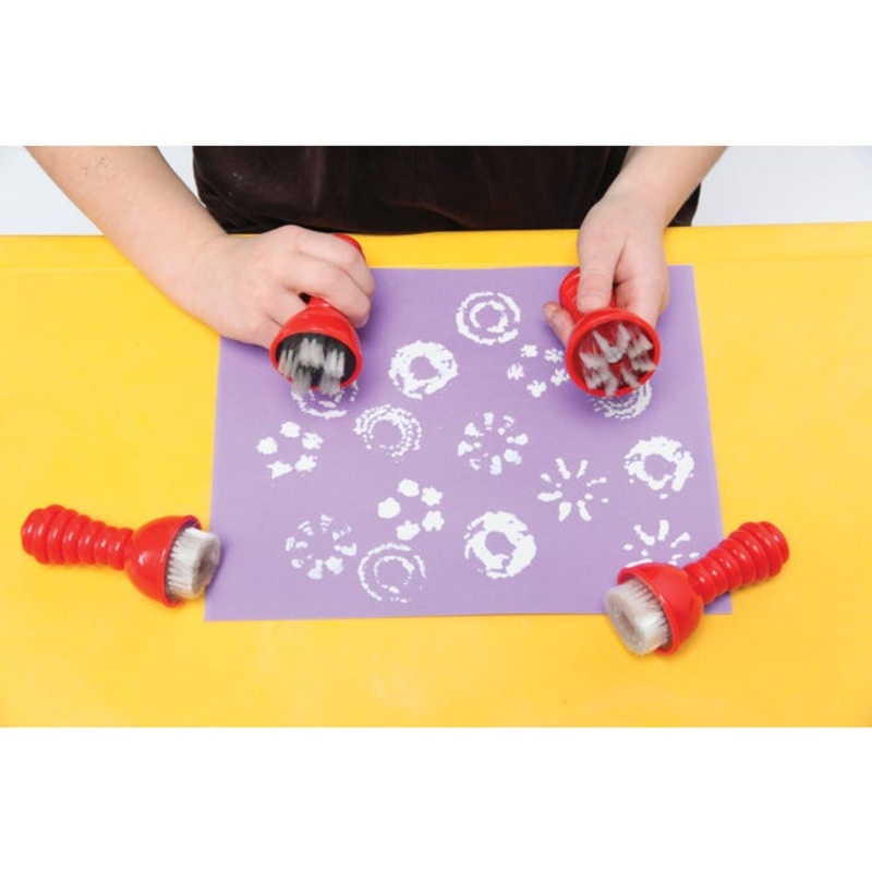 Ready2Learn Plastic Handle Creative Design Brush Set, Set of 4