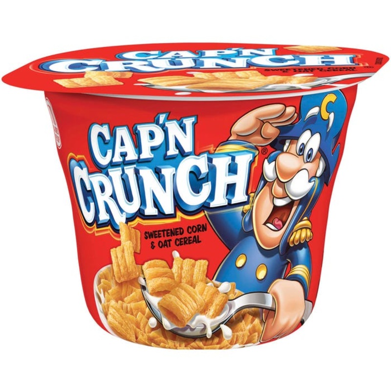 Quaker Foods Cap'N Crunch Corn/Oat Cereal Bowl, 1.51 oz, 12 Per Carton