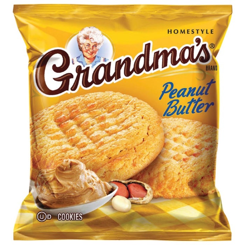 Quaker Oats Grandma's Cookies, Peanut Butter, 2.88 oz, Pack of 60