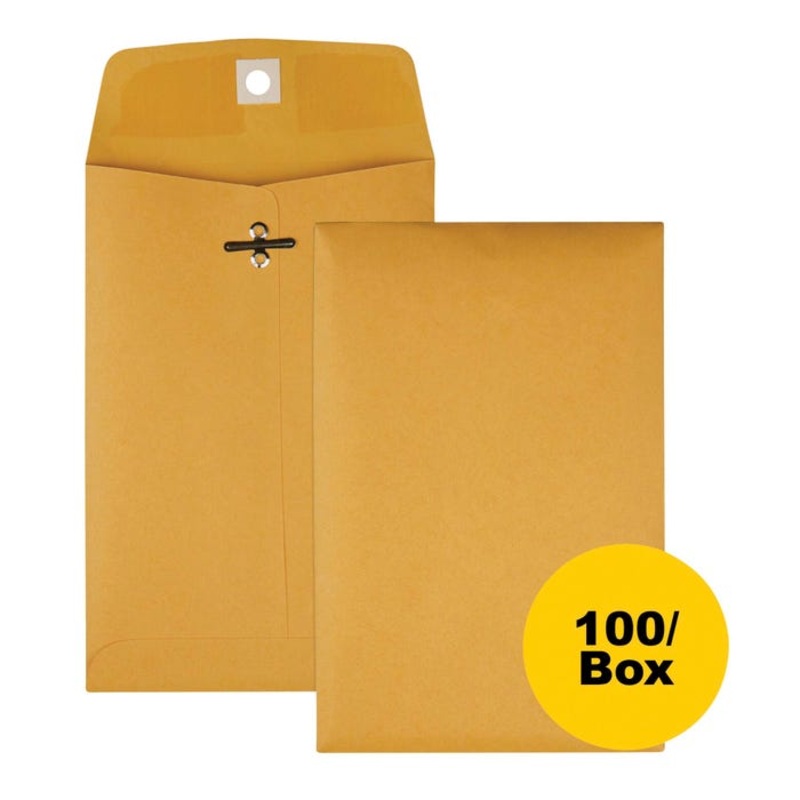 Quality Park Clasp Kraft Envelope, 5 x 7-1/2 Inches, Box of 100