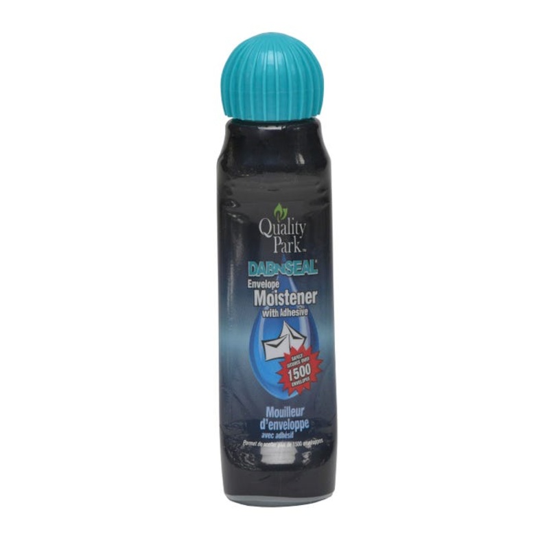 Quality Park Fast Drying Non-Toxic Non-Flammable Envelope Moistener with Adhesive, 50 ml, Blue