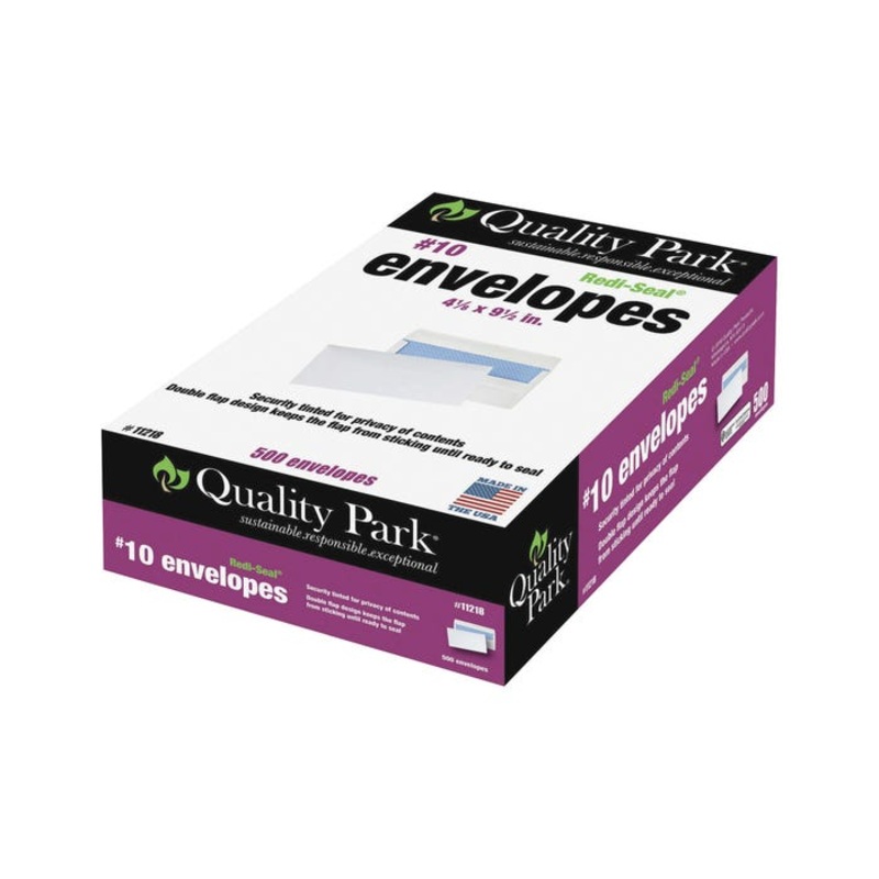 Quality Park Security Envelopes, No. 10, White, Box of 500