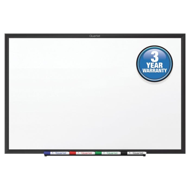 Quartet Black Frame Standard Whiteboard – Dry-Erase Board, 72 x 48 Inches, Aluminum Frame, Black