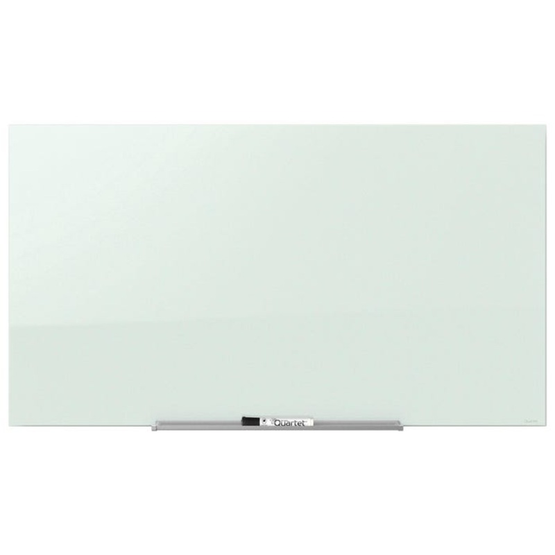 Quartet InvisaMount Magnetic Glass Board – Dry-Erase Board, Magnetic, Wide Format, 74 x 42 Inches, White